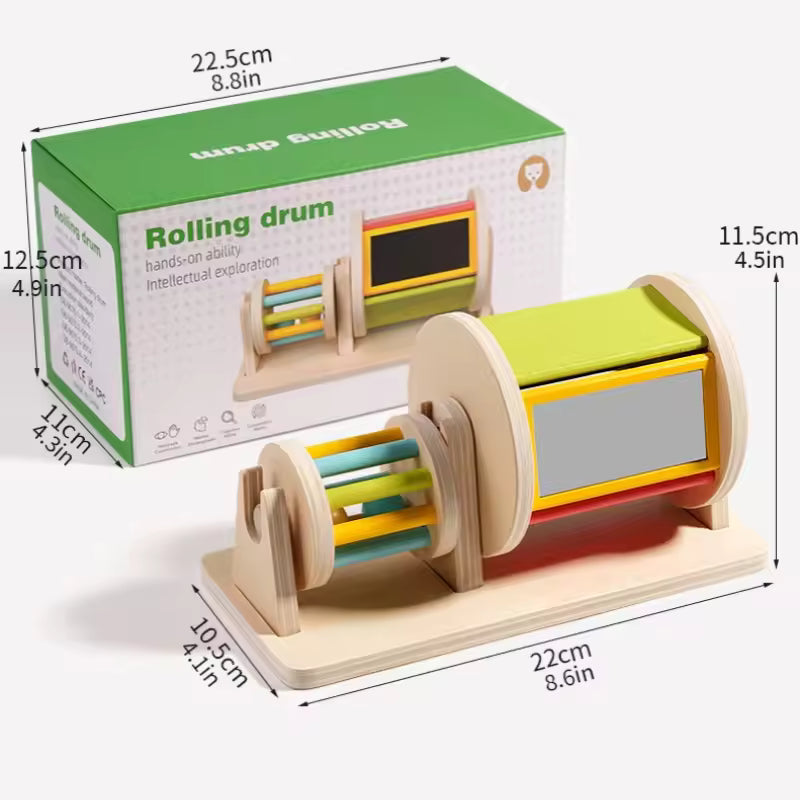 Color Rolling Drum Toy for Visual Engagement