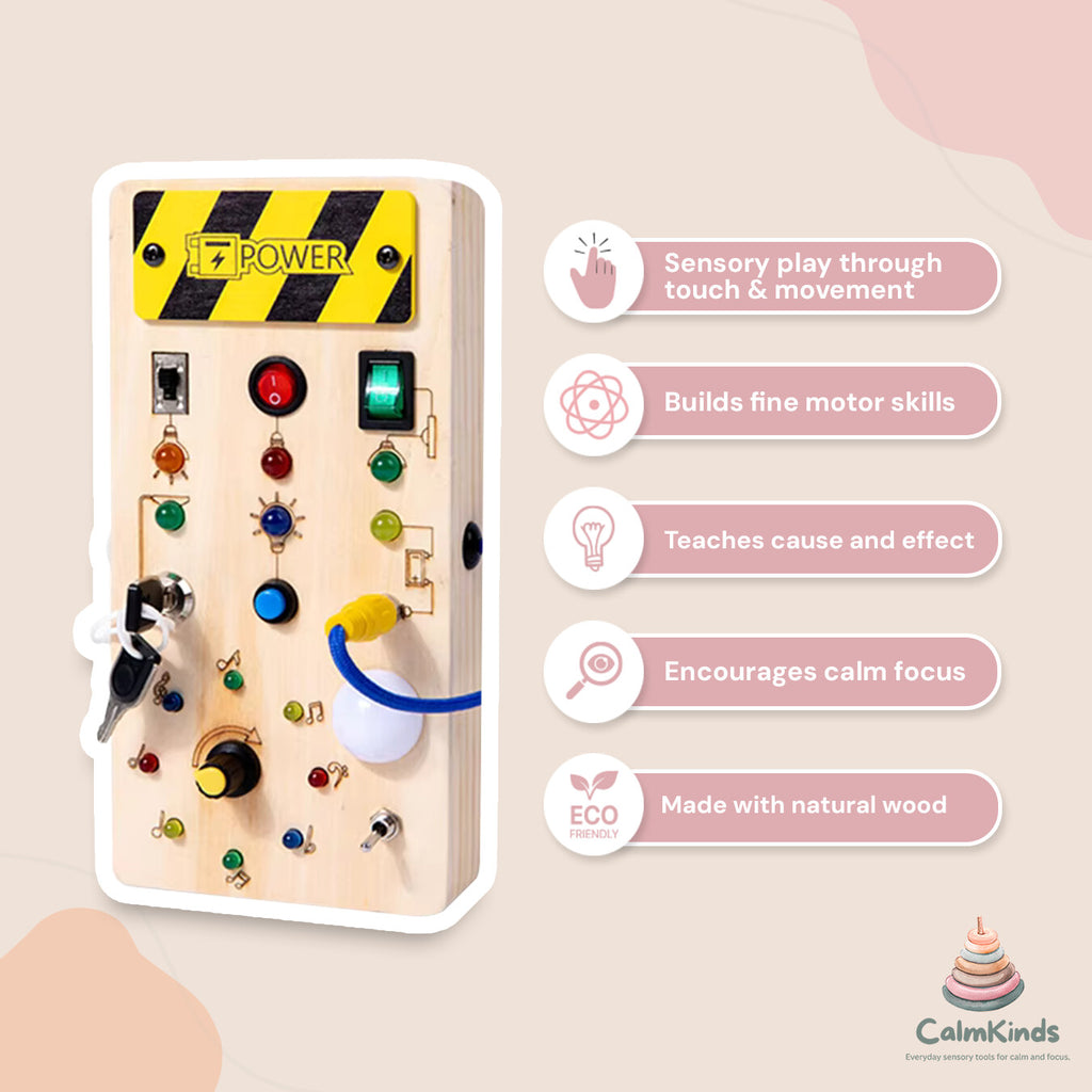 LED Sensory Busy Board for Calm Focus