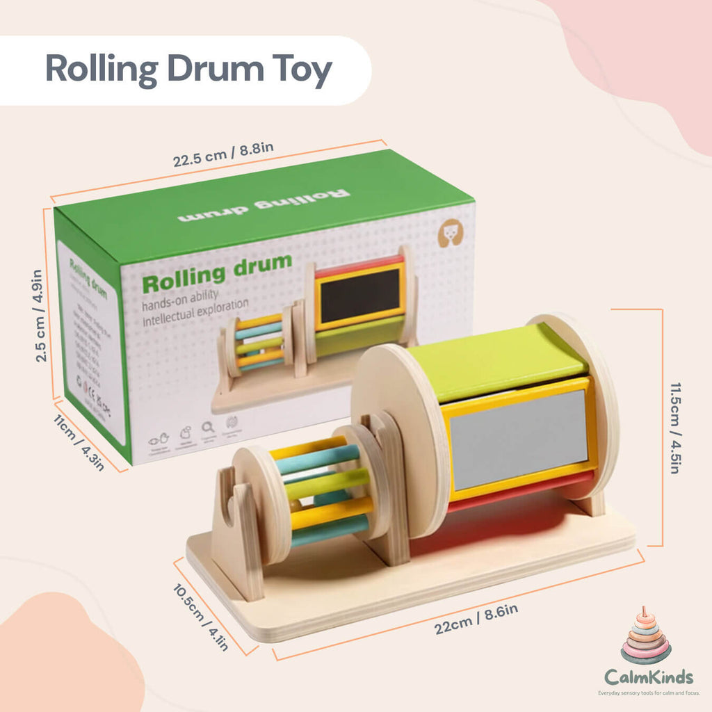 Color Rolling Drum Toy for Visual Engagement