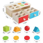 Wooden Shape & Coin Drop Box for Focused Play