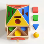 Wooden Shape & Coin Drop Box for Focused Play