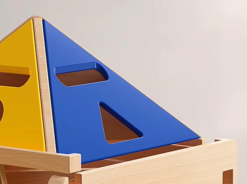 Wooden Shape & Coin Drop Box for Focused Play