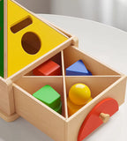 Wooden Shape & Coin Drop Box for Focused Play