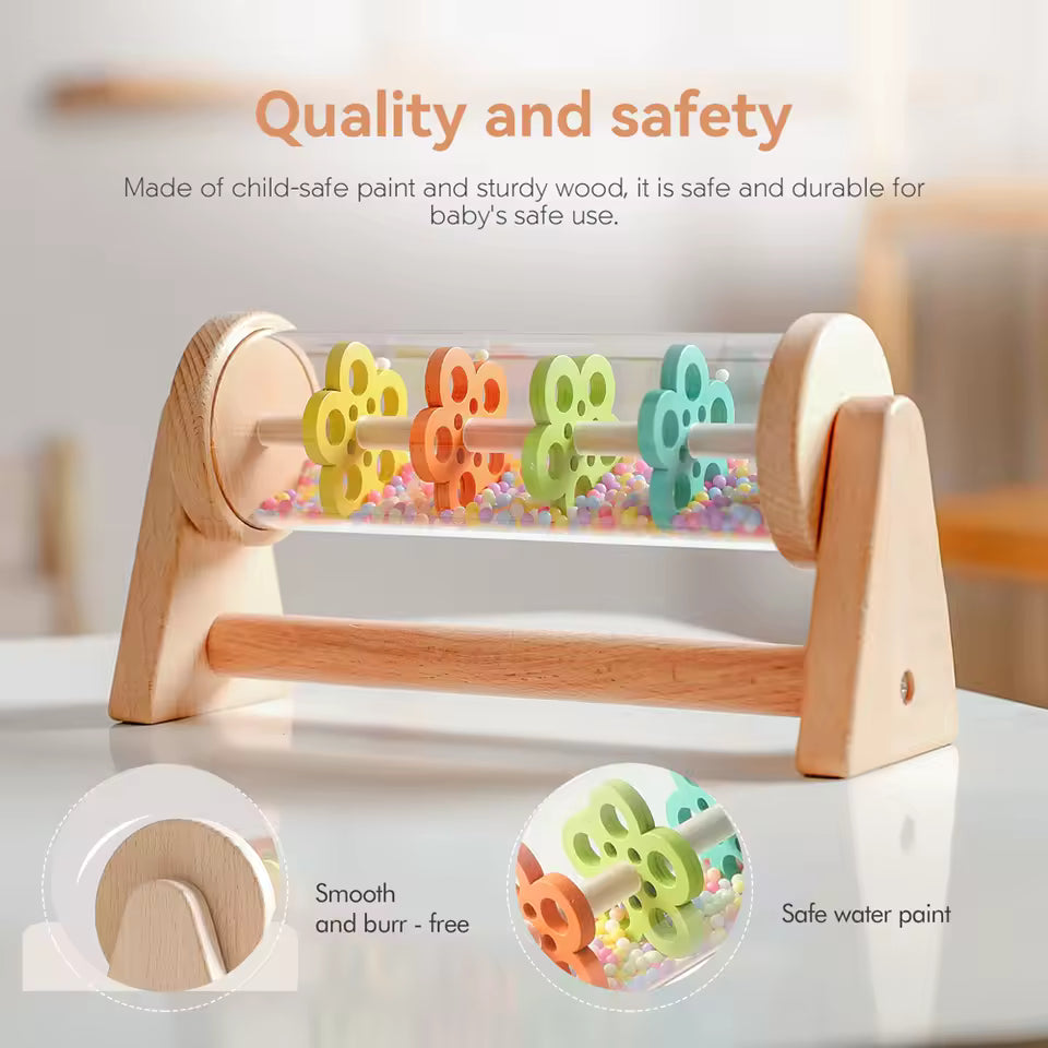 Wooden Rainmaker Toy for Gentle Sensory Calm